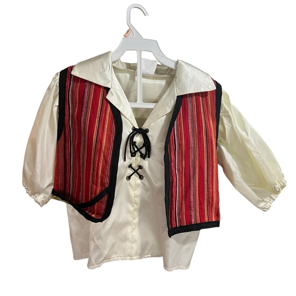 Kids Pirate Costume with Satin Shirt, Vest, Pants w/Belt - Picture 3 of 3